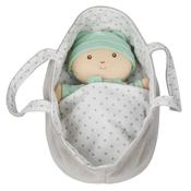 Wilberry Baby Doll in Green Outfit (with Basket &amp; Blanket) image