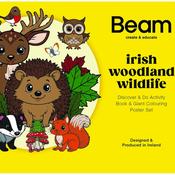 Irish Woodland Wildlife - Activity Book &amp; Giant Colouring Poster image