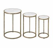 Marble Top Nest of 3 Tables
