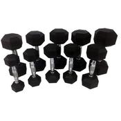Rubber Hex Dumbbells 5kg-25kg - 5kg image