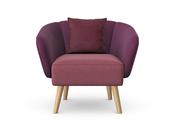 Aspect Upholstered Single Seater Armchair with Wooden Legs image