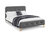 Asta Curved Retro Fabric Bed - Grey image
