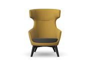 Ava Upholstered Lounge Chair with 4 Wooden Legs image