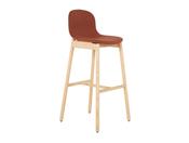 Blume 4-Legged High Stool with Wooden Legs image