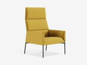 Chic Air High Back Armchair with Metal Legs image