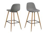 Fred Barstool with Footrest - Grey image