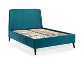 Fred Curved Velvet Bed - Teal image