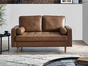 Henry 2 Seater Sofa - Brown Faux Tan image