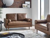 Henry 3 Seater Sofa - Brown Faux Tan image