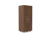 Hotel Nox Wooden Narrow Wardrobe with 6 Metal Base image