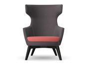 Ikon Lounge Chair with 4-Leg Wooden Frame Base image