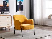 Logan Upholstered Accent Chair - Apricot image