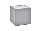 Ohio Lamp Table with Glass Top - Platinum Wool Effect image