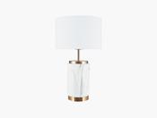Raya Marble Effect and Brass Ceramic Table Lamp image