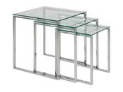 Riva Nest of 3 Tables - Clear Glass image