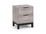 Verona 2 Drawer Bedside Table - Grey Oak image