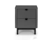 Zoe 2 Drawer Bedside Table - Grey image