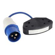 PONY LEAD 16 AMP PLUG 13 AMP DOUBLE SOCKET
