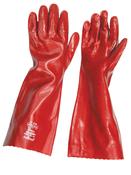 SAFELINE 18 PVC GLOVES RED GAUNTLETS (PV91-45)