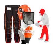 Oregon Safety Set Saw Pants Helmet Complete &amp; Gloves 574742A image