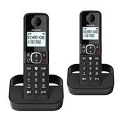 Alcatel F860 Duo Twin Pack Cordless Phones with Call Block | Black image