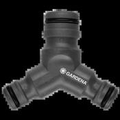 Gardena Profi system Y reducer coupling, 2-way splitter, 1 inlet, 2 outlets 2834-20