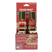 Toolway 5m x 25mm Ratchet Tie Down 500kg BS (Display Pack 2pc) image