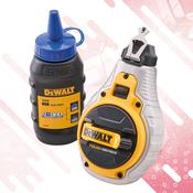DEWALT 30m (100ft) CHALK LINE &amp; BLUE CHALK SET XMS26CHALK image