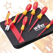 Wiha Electrician’s VDE Screwdriver &amp; Plier Set XMS26VDESET image