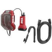 SKIL Cordless Submersible Pump – 2000L/h with 2.5m Hose, Tap &amp; Holder
