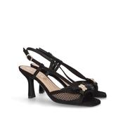 MASCARO Black Mesh High Heel Sandal image