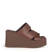 VIC MATIE K10 Block Wedge Sandal Brown image