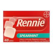 RENNIE SPEARMINT 680MG/80MG 48 CHEWABLE TABS image
