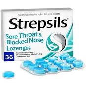 Strepsils Sore Throat &amp;amp; Blocked Nose Lozenges 36's image