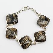 Brown Agate Feather Bracelet image