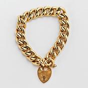 Rose gold curb bracelet image