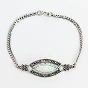 Silver opal bracelet image