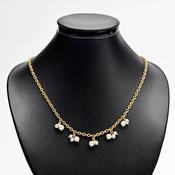 9 carat gold chain with pearls image