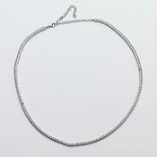 Tennis style silver  CZ necklace image