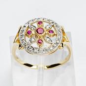Filigree Ruby &amp;amp; Diamond Ring image