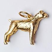 Gold dog charm image