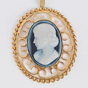 Blue Cameo Pendant image