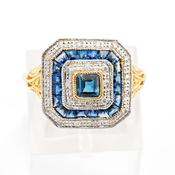 Art Deco Style Sapphire Ring image