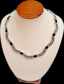 Curved link marcasite necklace image