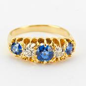 Antique Sapphire and Diamond Ring image