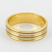 2 tone Gold Gents ring image