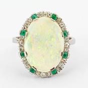 Antique opal cluster ring image