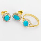 Antique earring and ring set image
