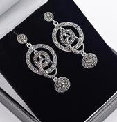 Large circle drop earrings image