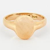 Plain 9 ct gold signet ring image